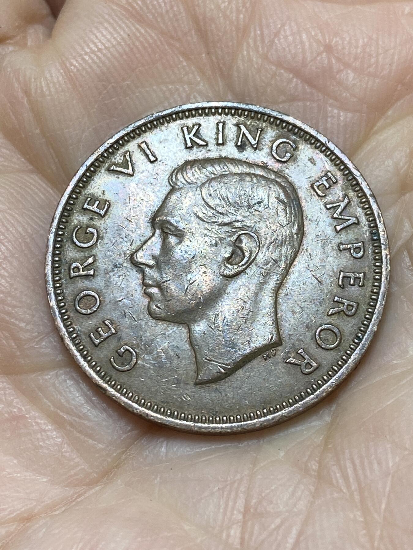 2025年第一百二十一场(总第一百四十七场）外国好品散币(免佣金) 新西兰🇳🇿1945年半便士(乔治六世第一版)