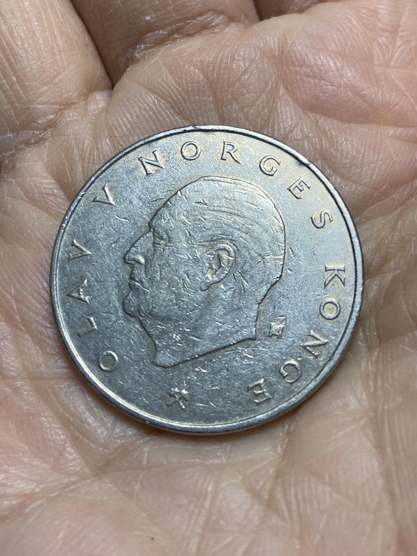 2025年第一百二十一场(总第一百四十七场）外国好品散币(免佣金) 挪威🇳🇴1977年5克朗(奥拉夫五世第二套)