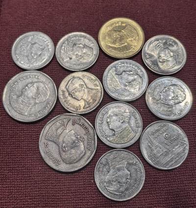 南宋泉阁俄币 外币 国币 专场第十八期 【送拍无额外佣金】 - 泰国 泰铢一组12枚 通货好品