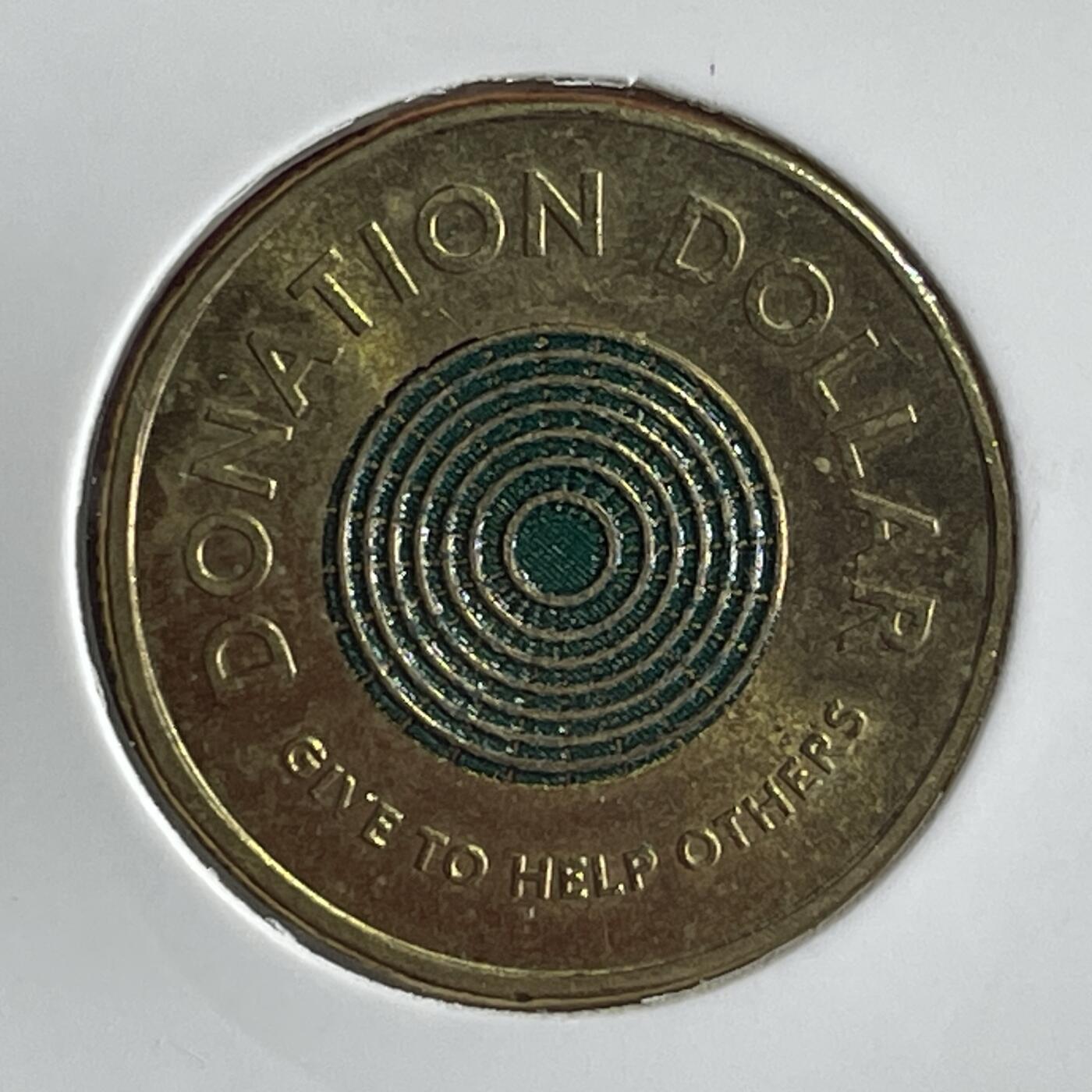 【澳大利亚硬币】限时专场 世界首枚用于捐赠流通币一澳元纪念币一枚