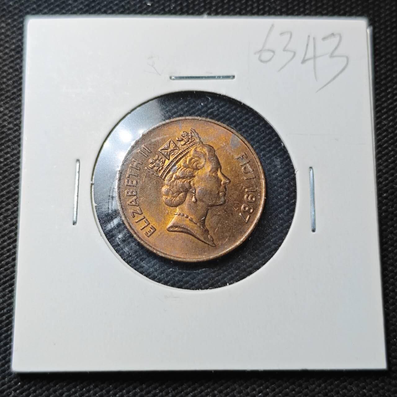 KK钱币收藏小铺  第363场  2月预留时间 周末发货  1987斐济2分