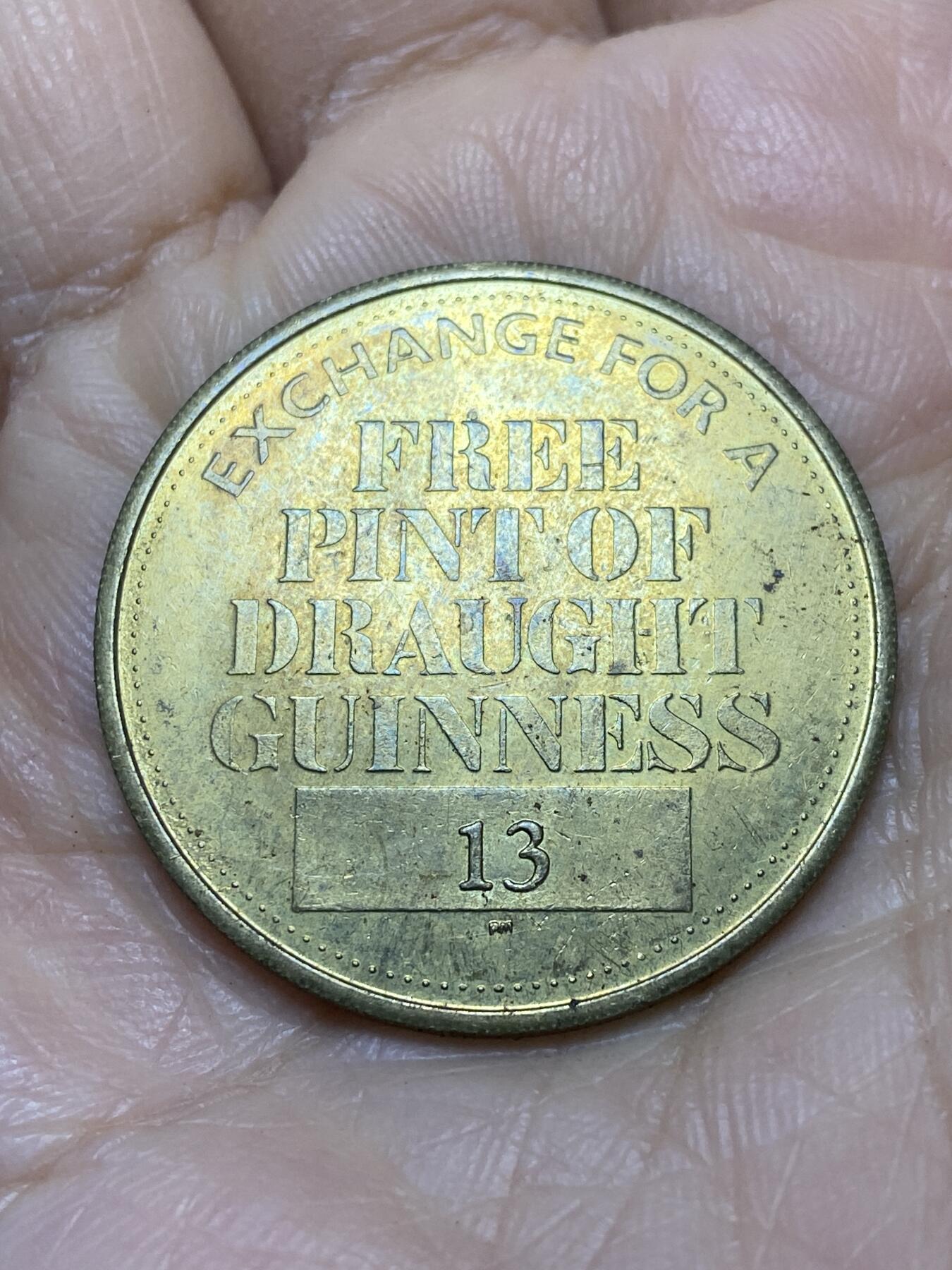 2025年第一百二十一场(总第一百四十七场）外国好品散币(免佣金) 爱尔兰🇮🇪代币(爱尔兰健力士啤酒兑换代币，可兑换1品脱生啤)