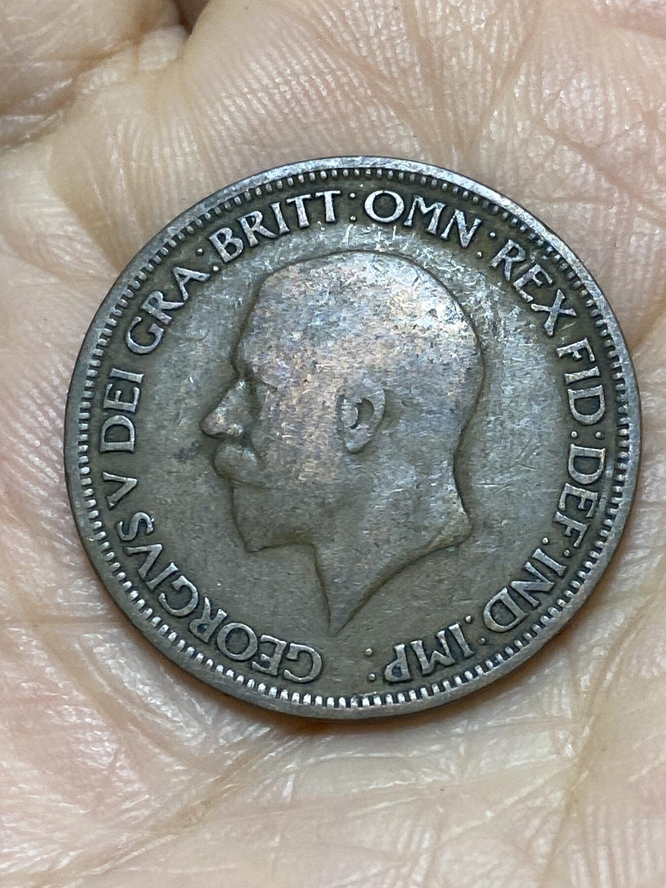 2025年第一百二十一场(总第一百四十七场）外国好品散币(免佣金) 英国🇬🇧1928年半便士(乔治五世第三版)