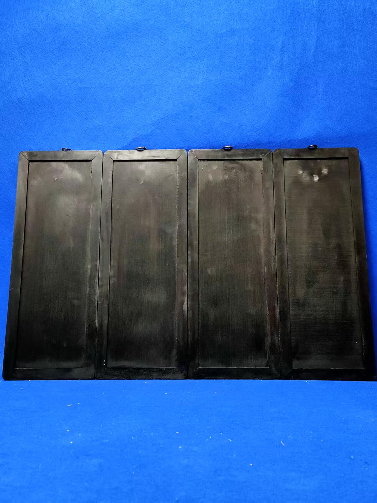 瓷板画四扇屏一套    难得的装饰佳品