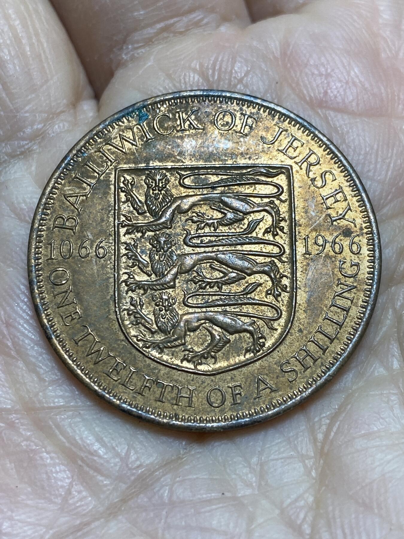 2025年第一百二十一场(总第一百四十七场）外国好品散币(免佣金) 英属泽西岛🇯🇪1966年1/12先令