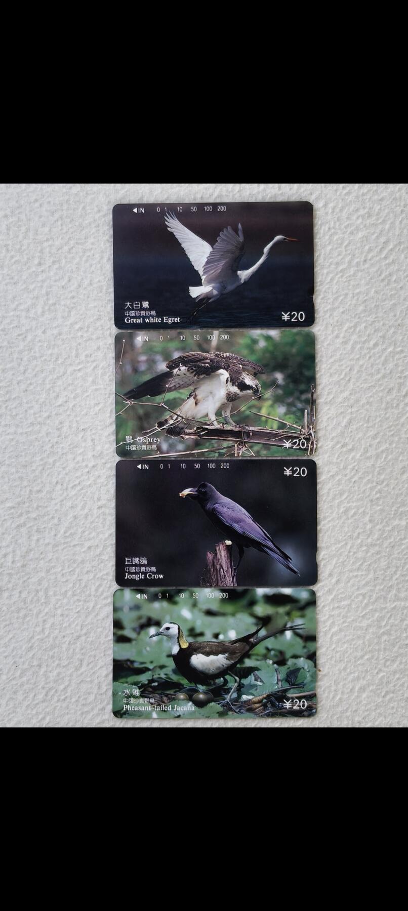 易卡拍卖第55期 四川：珍贵野鸟（二）（精品地方卡）。易卡五星⭐️标。如图所示！