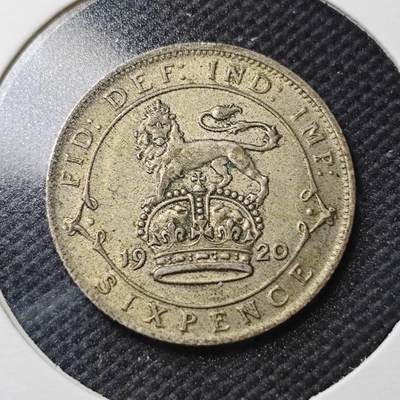 KK钱币收藏小铺  第363场  2月预留时间 周末发货 -  1920英国6便士银币