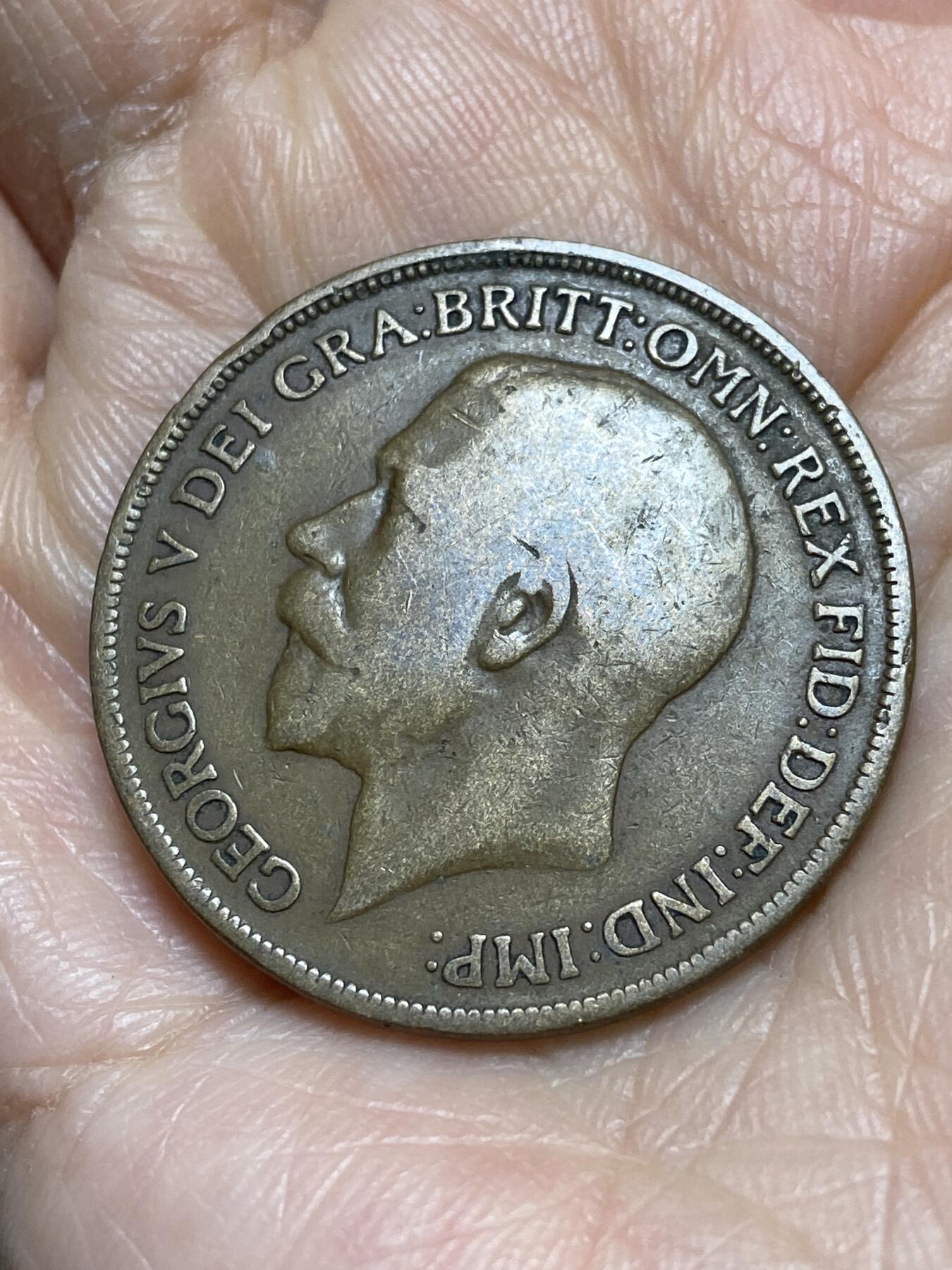 2025年第一百二十一场(总第一百四十七场）外国好品散币(免佣金) 英国🇬🇧1915年1便士(乔治五世第一版)