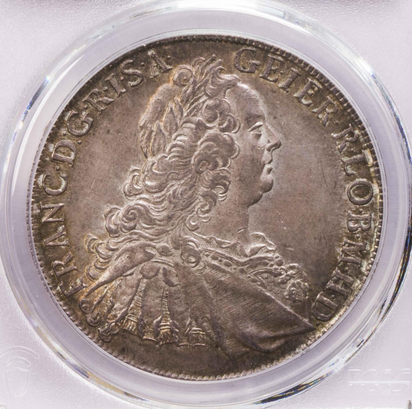PCGS-MS62 1759神罗弗朗茨一世泰勒大银币 唯一冠军