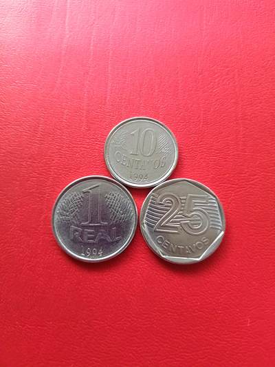 【云涧收藏】第七十六场 - 巴西1994年3枚，含少见94年1雷亚尔