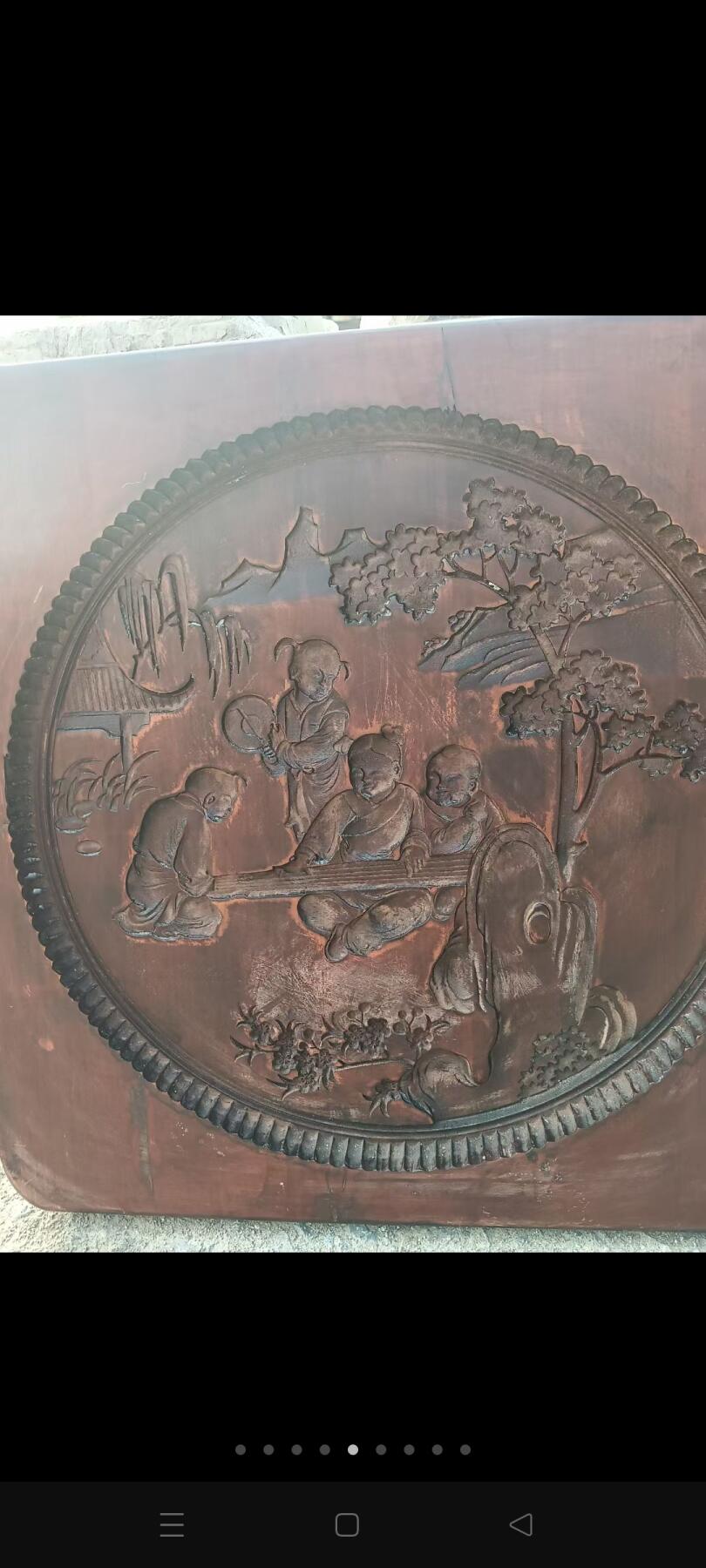 一木整挖的人物磨具摆件，尺寸50见方