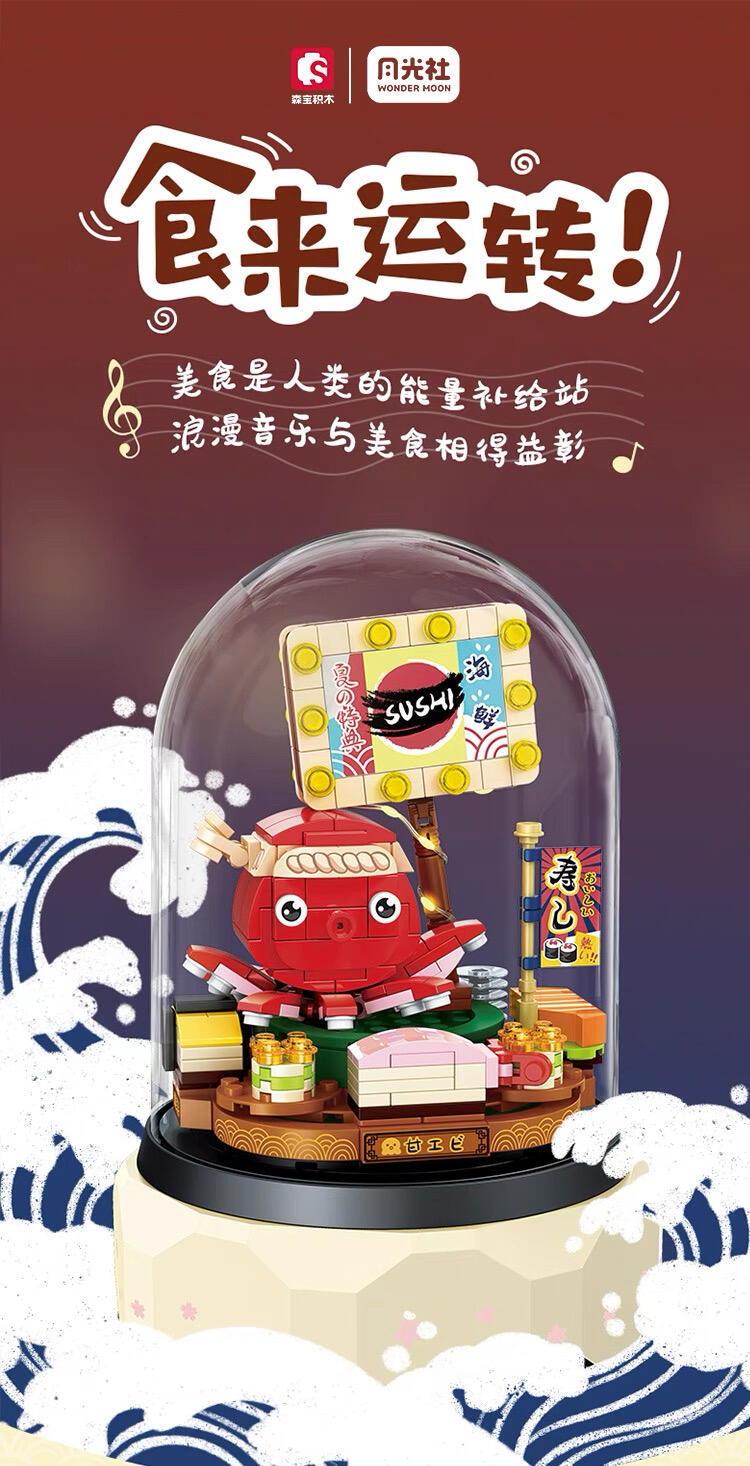 零元拍：2025款圣诞节音乐盒拼装圣诞自动飘雪，全新未拆。