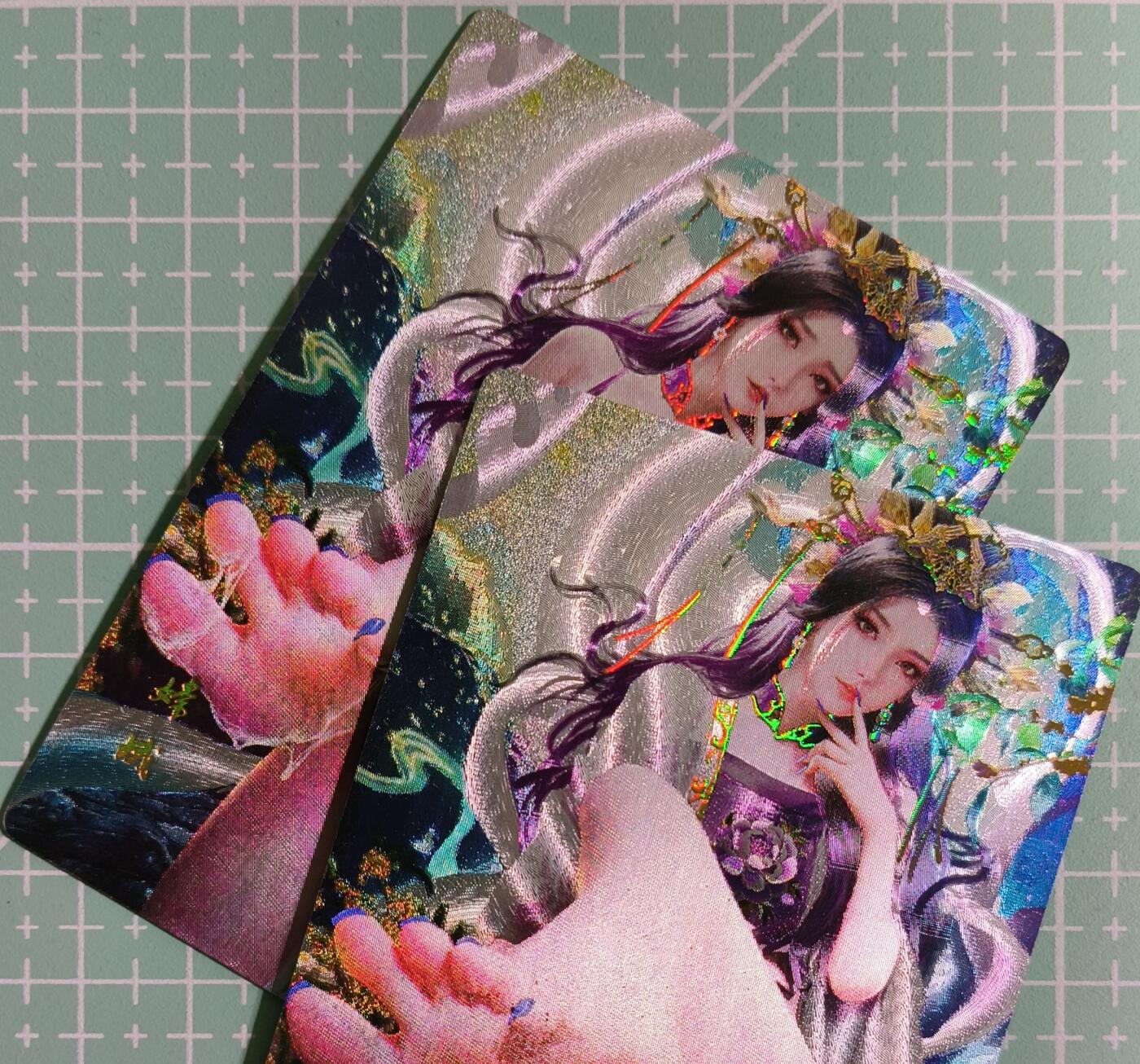 C先生卡牌 第15期 元集纪·刷子签·罐儿签·毒瘤签(持续收拍品中...) 【幻彩全粗】星宿卡牌《玄媚鉴》嫦娥 双服饰