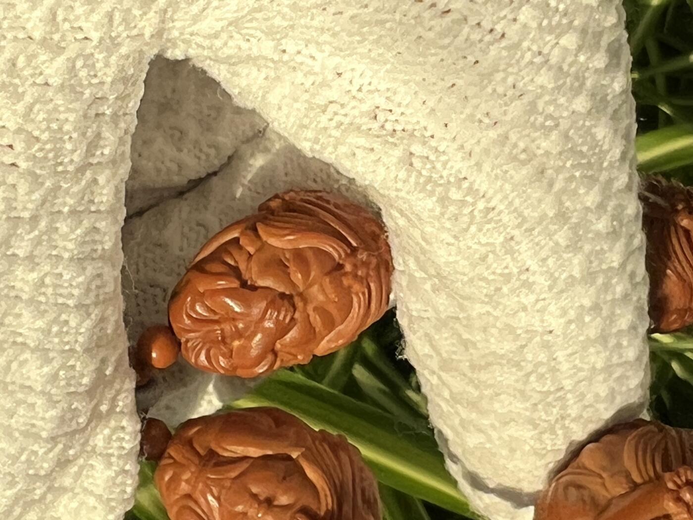 零元拍：橄榄核雕女财神扎基拉姆四不手捻