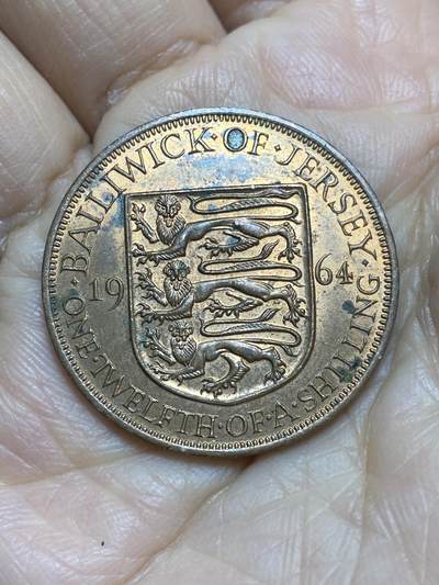 2025年第一百二十一场(总第一百四十七场）外国好品散币(免佣金) - 英属泽西岛🇯🇪1964年1/12先令