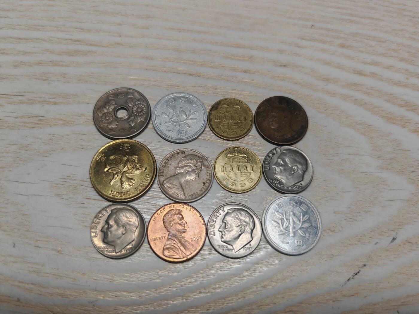 美国 日本 澳大利亚等地区 小硬币12枚