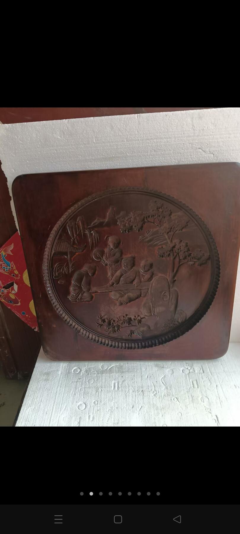 一木整挖的人物磨具摆件，尺寸50见方