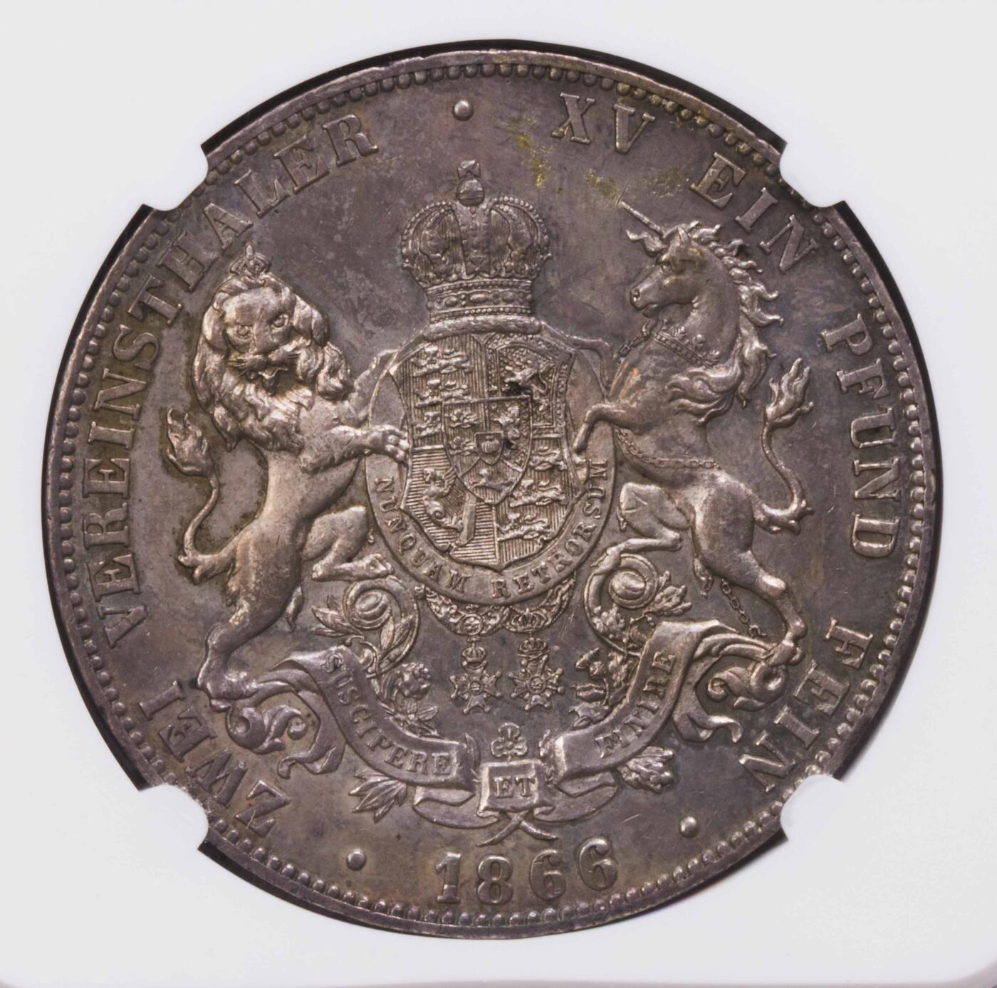 NGC-MS62 1866汉诺威狮马2泰勒 深打包浆