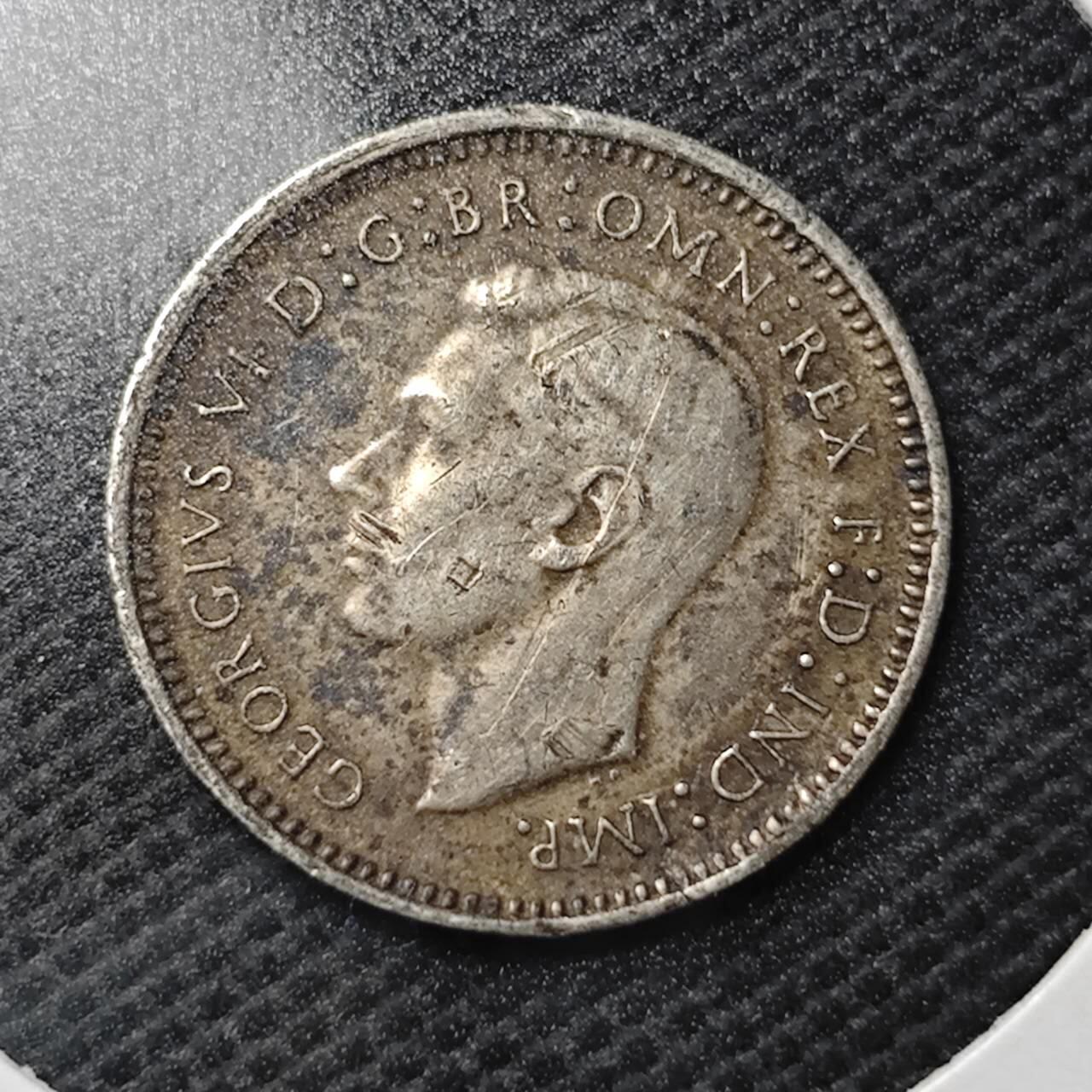 KK钱币收藏小铺  第363场  2月预留时间 周末发货  1943澳大利亚3便士银币