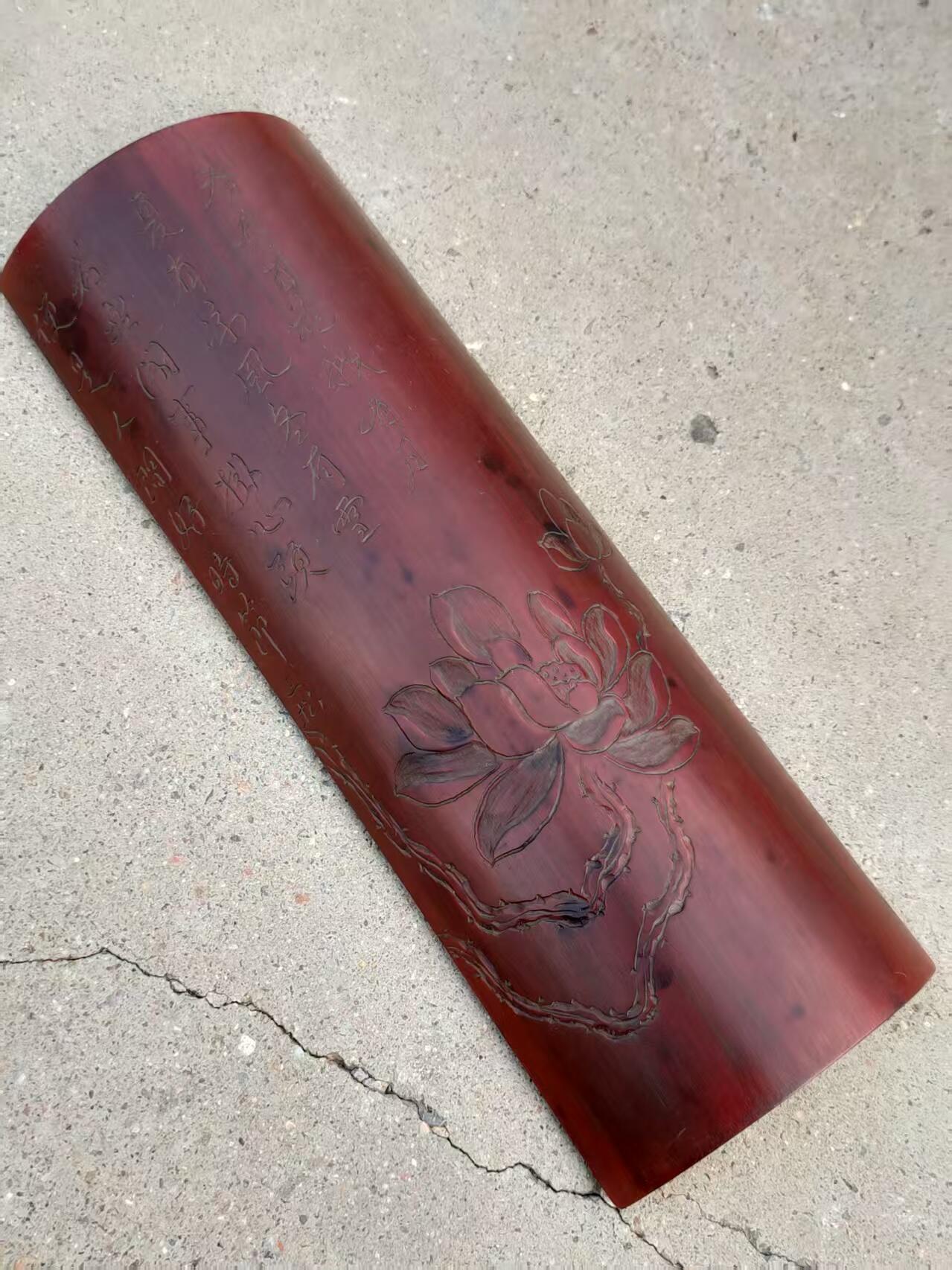 下乡收来竹质笔搁  全品