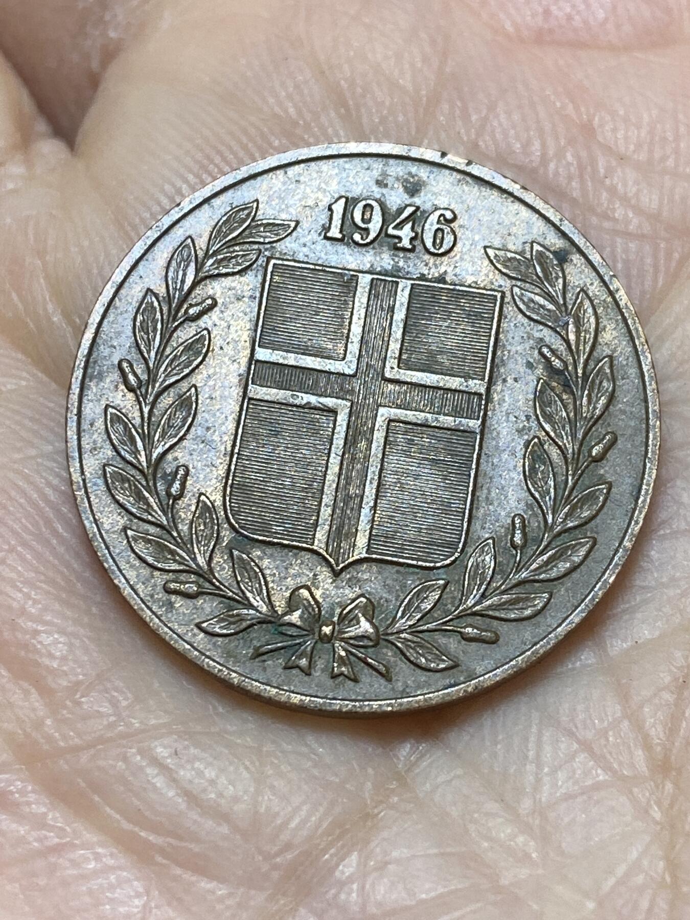 2025年第一百二十一场(总第一百四十七场）外国好品散币(免佣金) 冰岛🇮🇸1946年5奥拉(共和国时期第一套首发年)