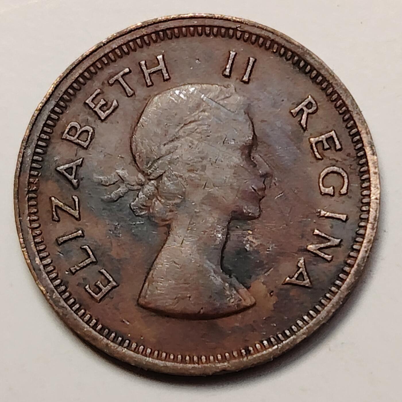 布加迪🐬～世界钱币(上海)🌾第 256 期 /  各国套币和散币 南非🇿🇦 1955年 1/4便士