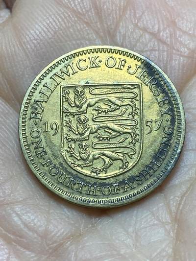 2025年第一百二十一场(总第一百四十七场）外国好品散币(免佣金) - 英属泽西岛🇯🇪1957年1/4先令