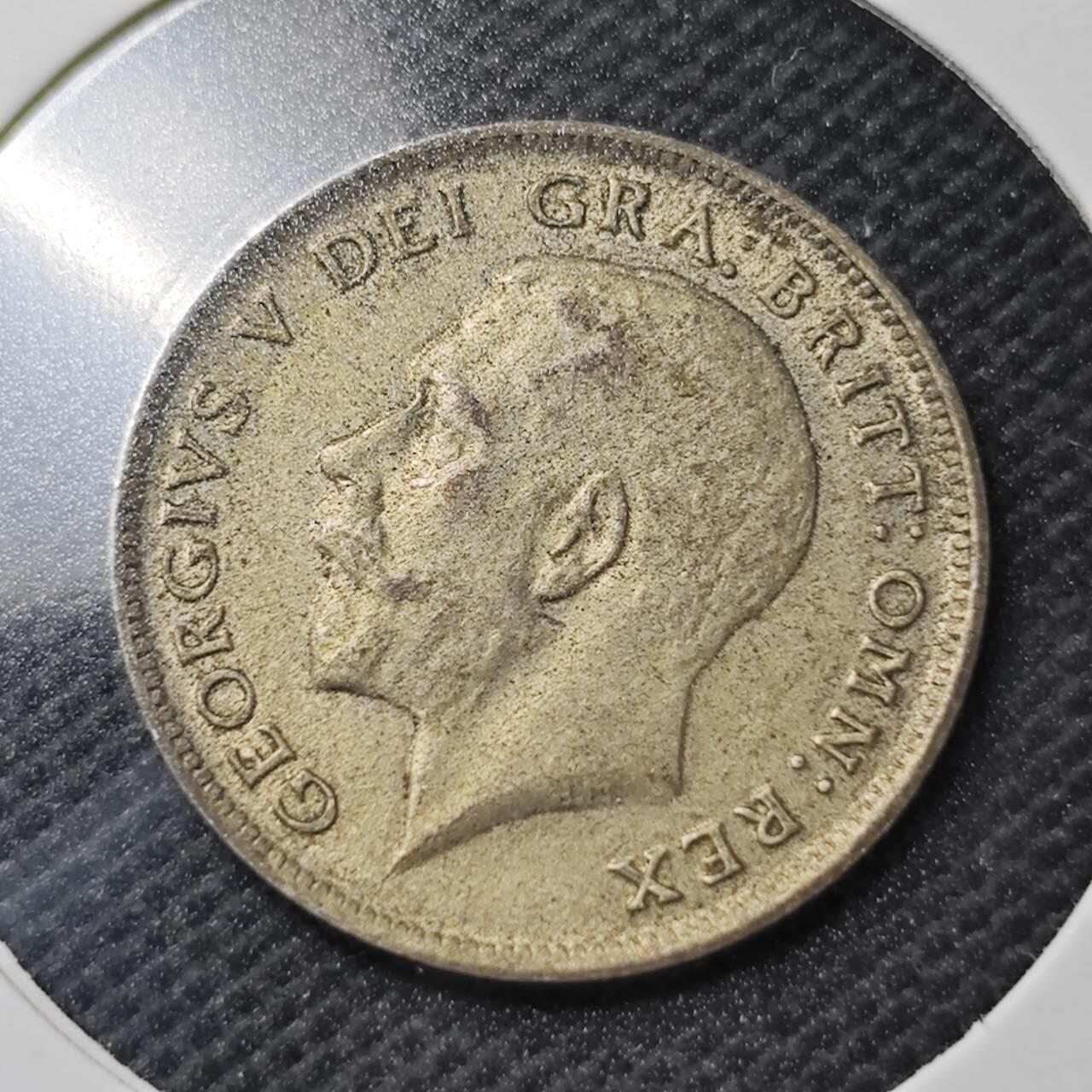 KK钱币收藏小铺  第363场  2月预留时间 周末发货  1920英国6便士银币