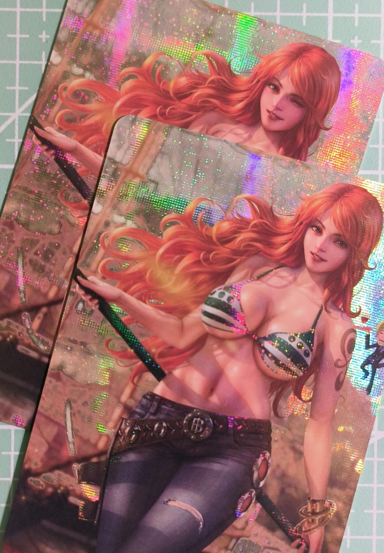 C先生卡牌 第15期 元集纪·刷子签·罐儿签·毒瘤签(持续收拍品中...) 【纱布闪】冰狗卡牌《娜美》双服饰 艺术卡