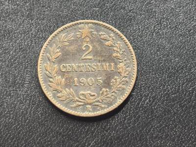 邮泉阁限时拍卖第三十四场 圣马力诺、梵蒂冈、意大利硬币专场（硬币在国外。请付邮费6元。） - 意大利王国维克托·伊曼纽尔三世1905年2分