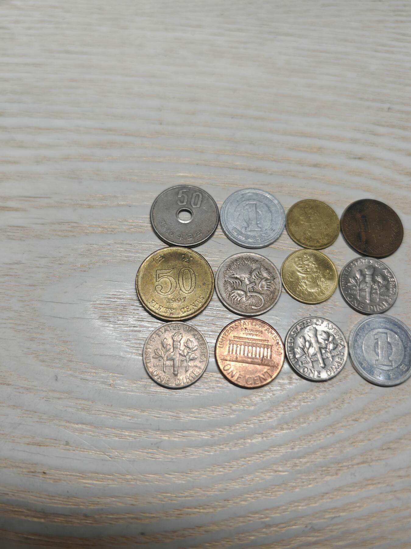 美国 日本 澳大利亚等地区 小硬币12枚