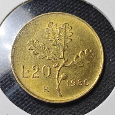 KK钱币收藏小铺  第363场  2月预留时间 周末发货 -  1980意大利20里拉