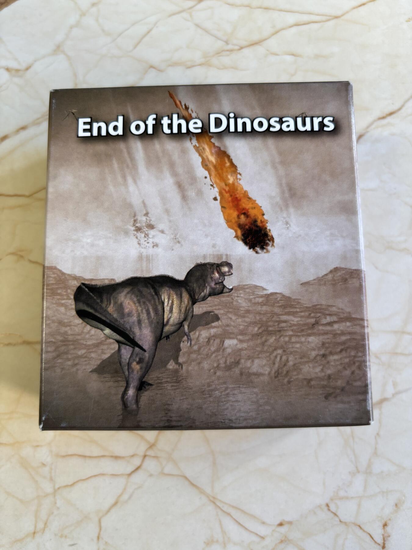 第180期拍卖【长期征集拍品】【北京币展专场】 加拿大2016年恐龙镶嵌陨石7.96克纪念银币，9999银，发行1000枚