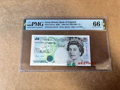 【Blue Auction】世界纸币精拍第745期——18级TOP拍卖/信誉/品质/专业/高效💫 - 英国 皇冠版 1990年5镑 PMG66EPQ 