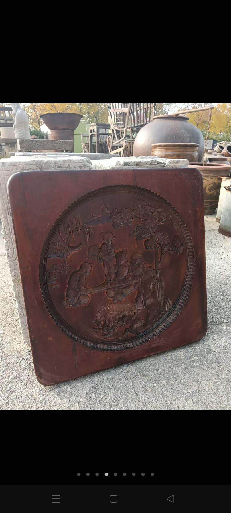 一木整挖的人物磨具摆件，尺寸50见方