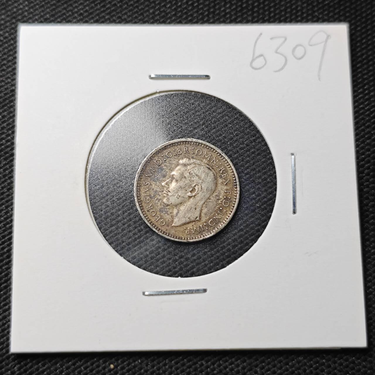 KK钱币收藏小铺  第363场  2月预留时间 周末发货  1943澳大利亚3便士银币