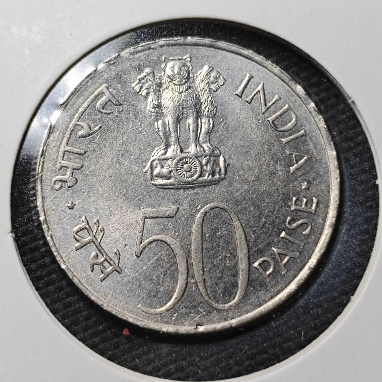 KK钱币收藏小铺  第362场  2月预留时间 周末发货  1964印度50派沙纪念币