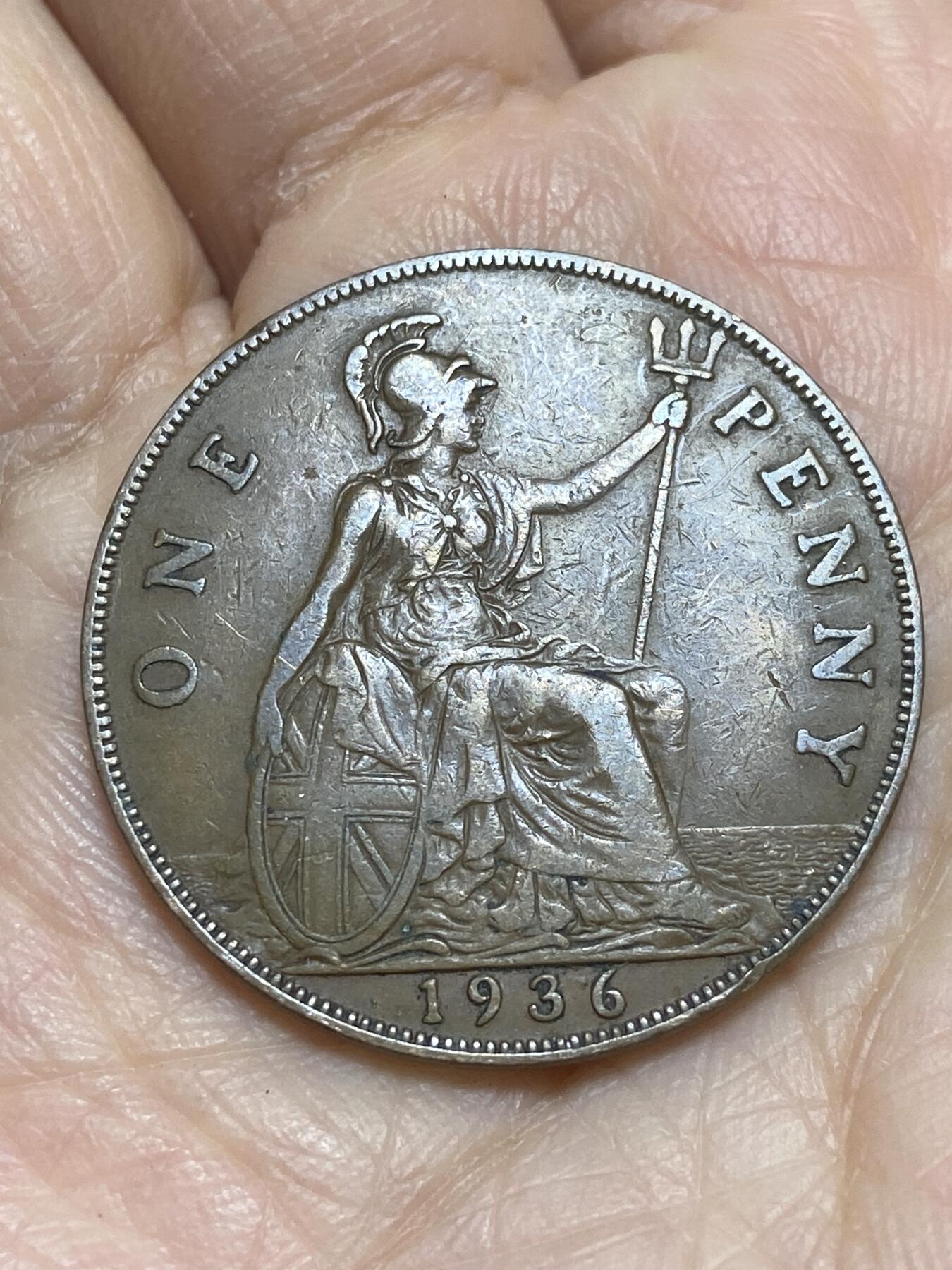 2025年第一百二十一场(总第一百四十七场）外国好品散币(免佣金) 英国🇬🇧1936年1便士(乔治五世逝世年，第三版关门年)