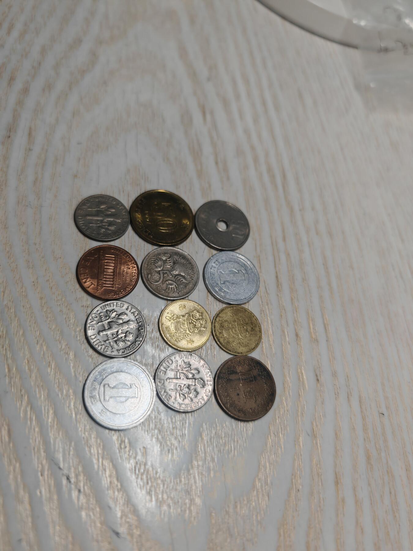 美国 日本 澳大利亚等地区 小硬币12枚