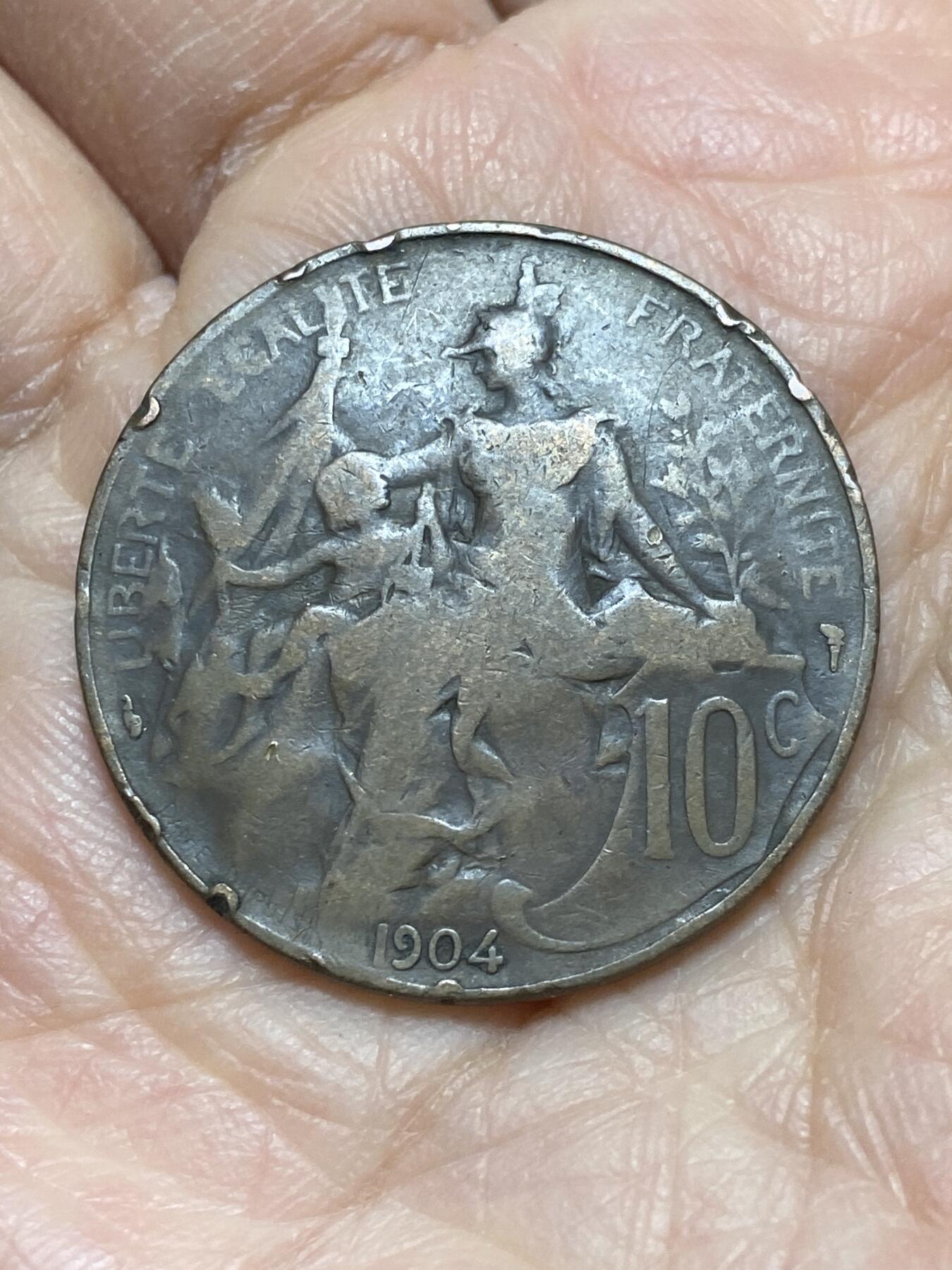 2025年第一百二十一场(总第一百四十七场）外国好品散币(免佣金) 法兰西第三共和国1904年10生丁