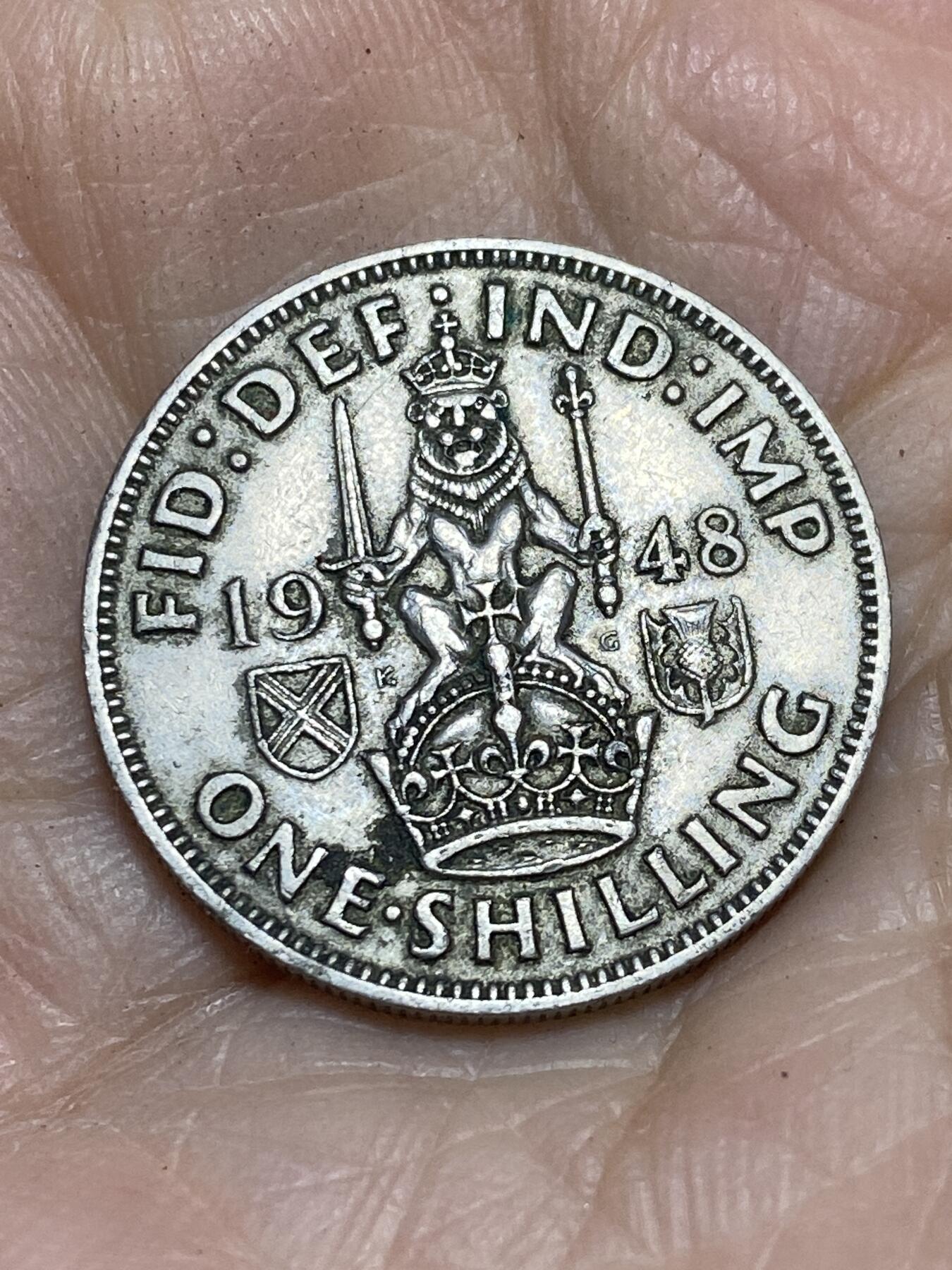 2025年第一百二十一场(总第一百四十七场）外国好品散币(免佣金) 英国🇬🇧1948年1先令(乔治六世第二版，苏格兰坐狮版，关门年仅发行2年)