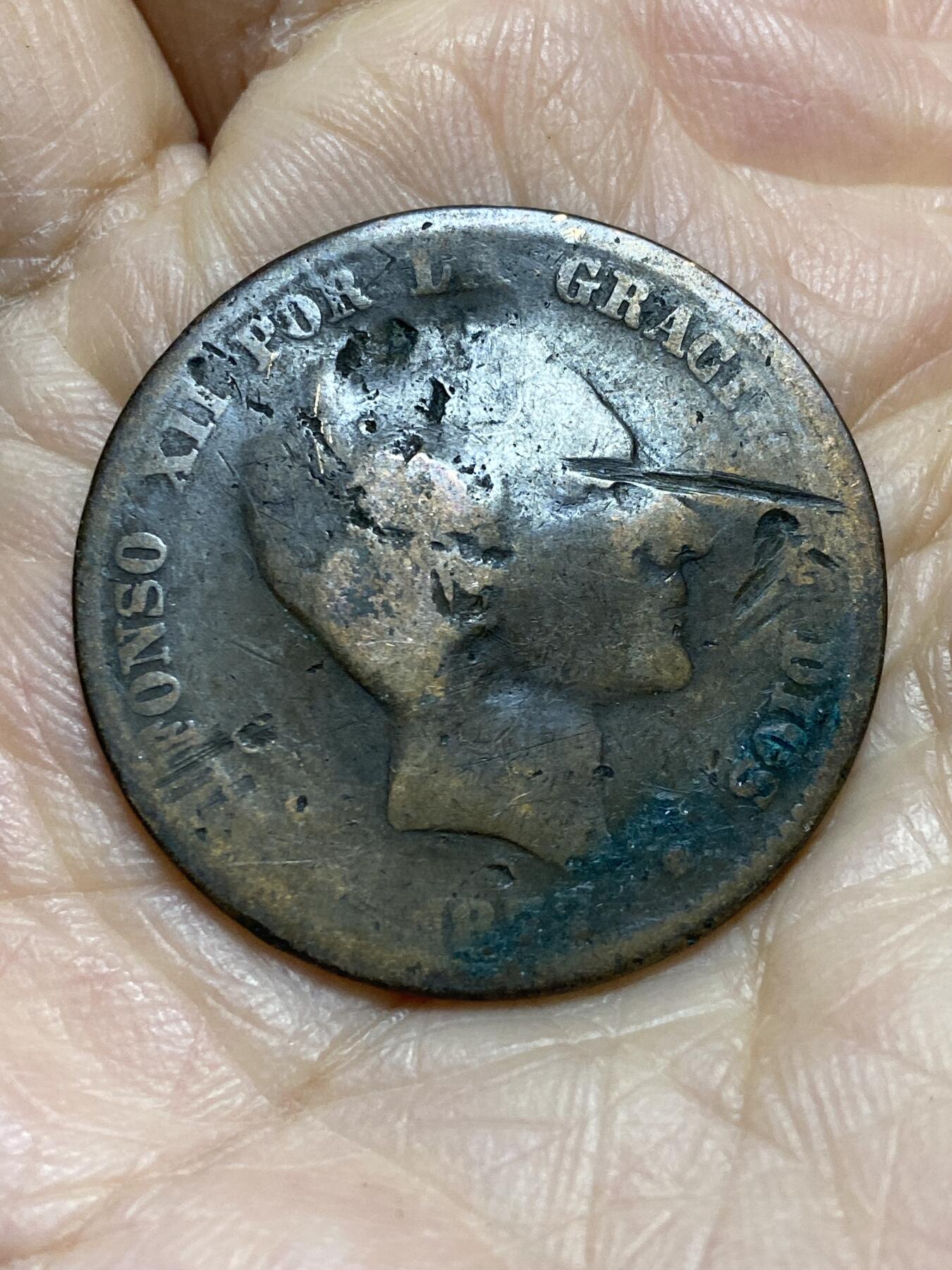 2025年第一百二十一场(总第一百四十七场）外国好品散币(免佣金) 西班牙王国1878年10分(阿方索十二世时期)