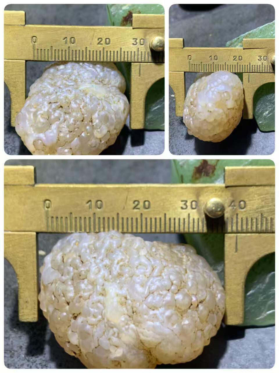 精美戈壁冰透高玉化鱼籽纹筋脉石原石一颗，