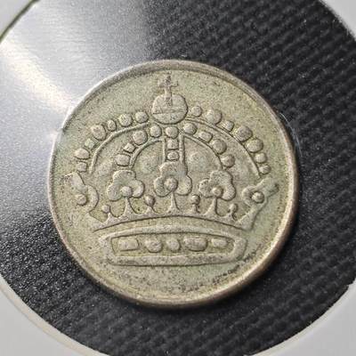 KK钱币收藏小铺  第363场  2月预留时间 周末发货 -  1957瑞典25欧尔银币