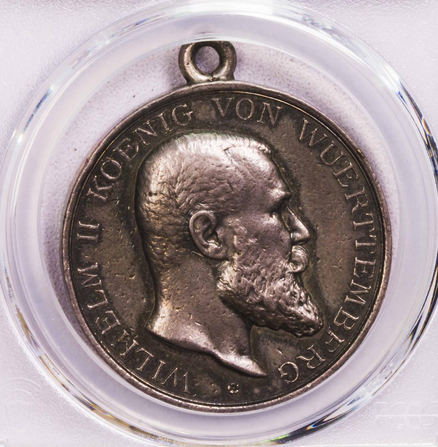 PCGS-XF45 1892德国符腾堡射击节银章 唯一冠军