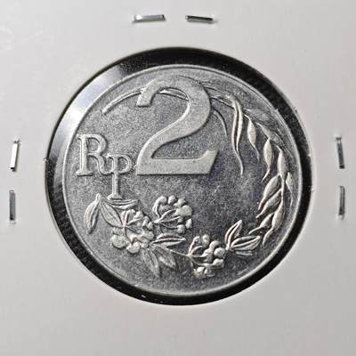 KK钱币收藏小铺  第362场  2月预留时间 周末发货 -  1970印度尼西亚2卢比