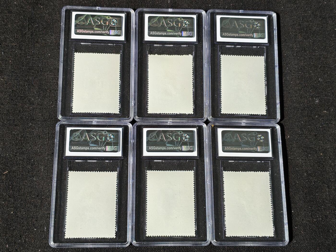 刘世昌艺术品销售中心～虎踞龙蟠*金杨在线联拍群第508期 1972年N33-38 《延安文艺座谈会上的讲话》 编号邮票（ASG VF/XF85 串号：1053922-025～017、019、020、022、024、027 ）一套6枚。