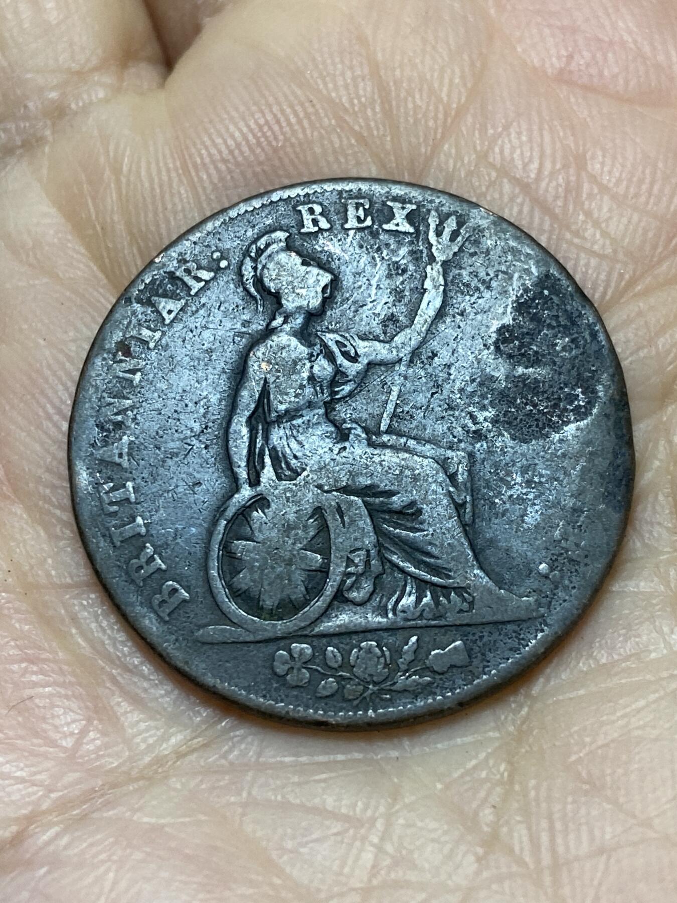 2025年第一百二十一场(总第一百四十七场）外国好品散币(免佣金) 英国🇬🇧1827年半便士(乔治四世时期)