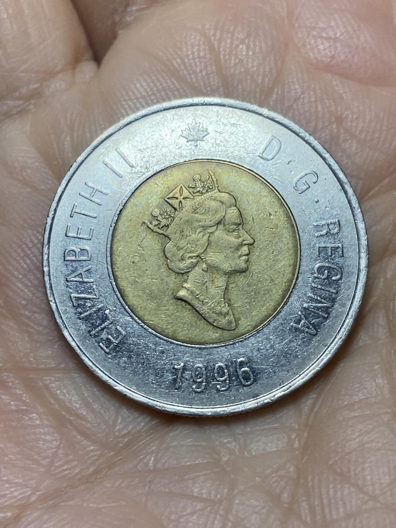 2025年第一百二十一场(总第一百四十七场）外国好品散币(免佣金) 加拿大🇨🇦1996年2元