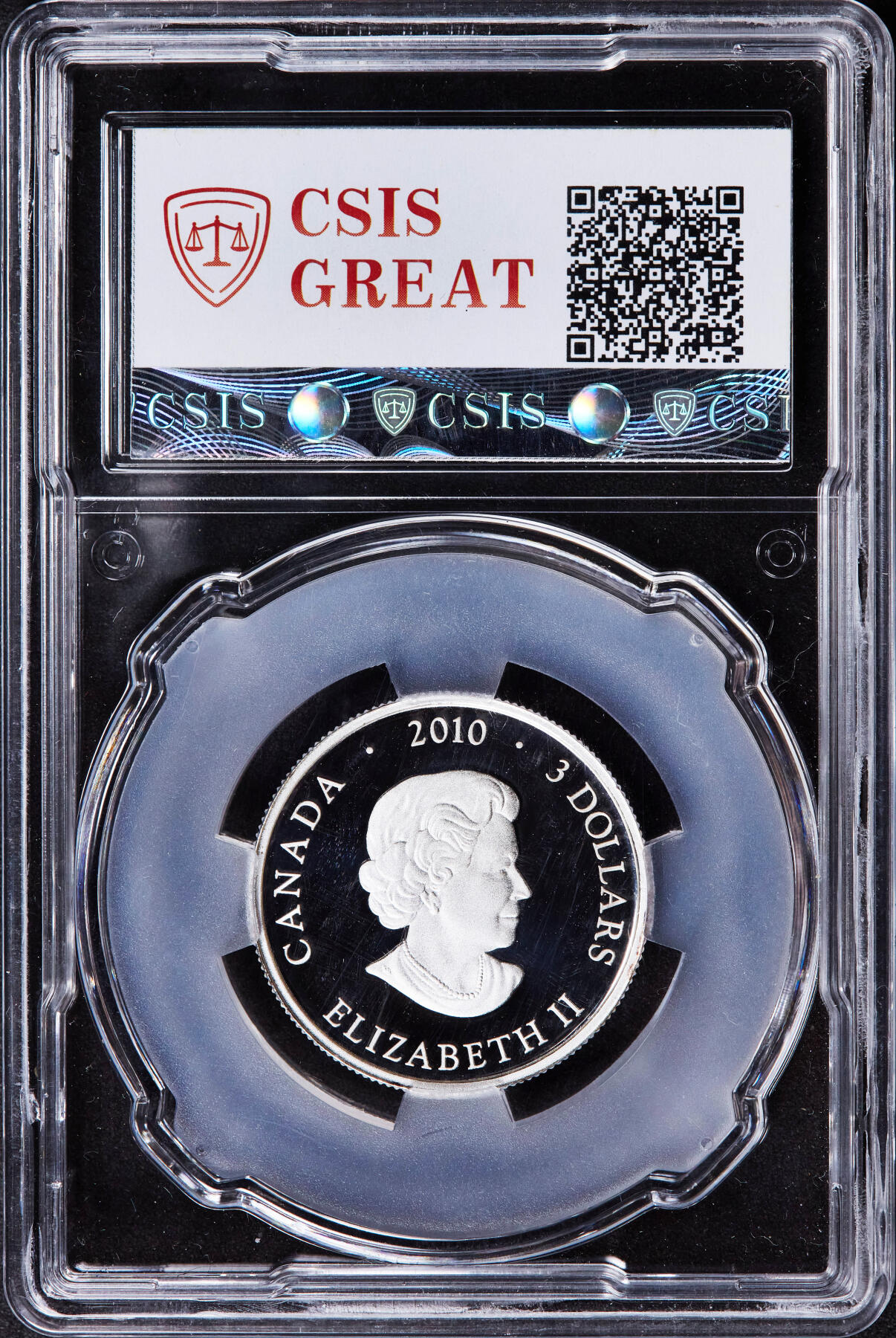 【俄甄集藏】2025年(044)11-12星期三晚 19:30 全场包邮 加拿大2010年奇努克鲑鱼洄游-生命循环3元精制三色银币，信泰 PF70UC，重7.96克，999银，发行量8301枚，加拿大首枚镀黄金、镀玫瑰金的3色精制银币，稀少品种